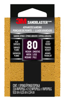 SANDING BLOCK - SPONGE SANDBLASTER 80 GRIT MEDIUM 95.2mm x 63.5mm x 25.4mm