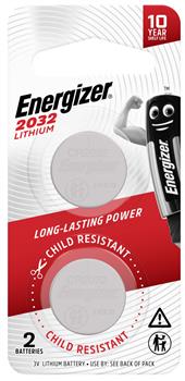 Battery Energizer Lithium Coin 3V 2032 Pk 2