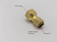 Gas Fitting - Adaptor 3/8 LH CYLINDER to POL-Female