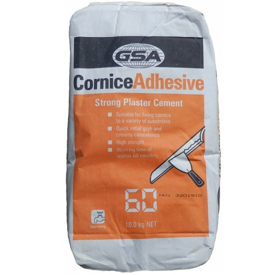 Cornice Adhesive for Plasterboard 60 Mins 10kg GSA