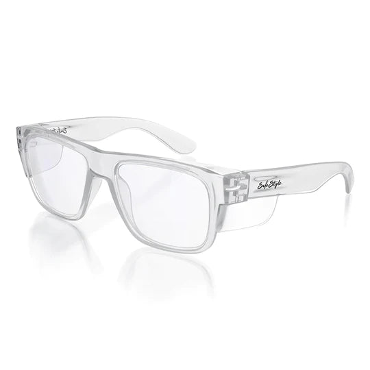 SafeStyle Safety Glasses - FUSIONS Clear Frame - Clear Lens