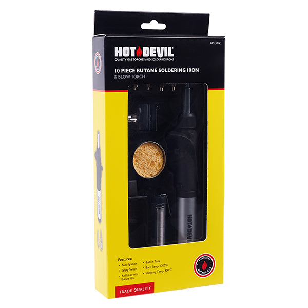 Hot Devil BUTANE Soldering Iron & Blow Torch