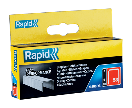 Staples RAPID 53 Series 4 lengths available in Box of 2500