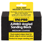 SANDING BLOCK - SPONGE JUMBO Medium-Coarse Uni-Pro 125mm x 75mm x 25mm Angled Sides