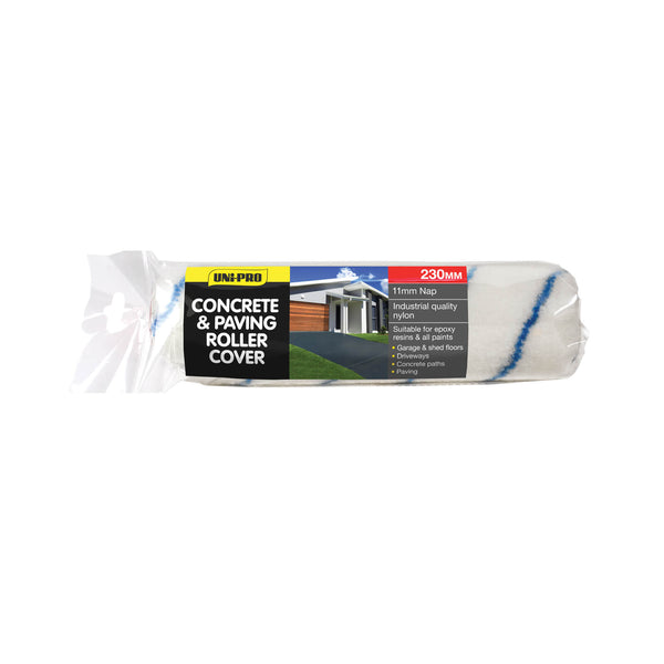 Paint Roller Cover 230mm Concrete & Paving Woven Nylon 11mm Nap Blue Stripe