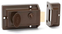 Yale Single Cylinder Nightlatch Brown