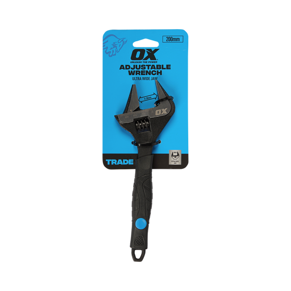 Adjustable Wrench - Wide Jaw 200mm / 8" Ox Trade