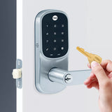 Yale Assure Keyed Lever Satin Chrome with Yale Home Module