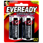 Battery Eveready Super Heavy Duty D Pk 2