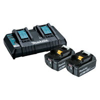 Makita Dual Port Rapid Charger Plus 2x5.0Ah Batteries
