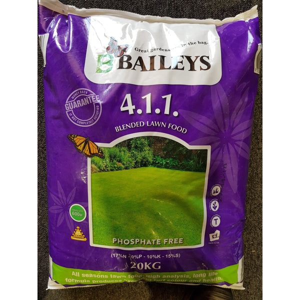 Baileys 411 Lawn Fertiliser 20kg