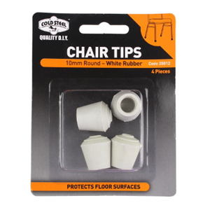 White Rubber Chair Tips