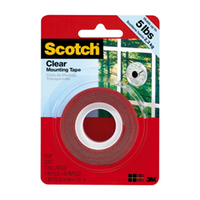 Scotch Clear Mounting Tape 25.4mm x 1.52m