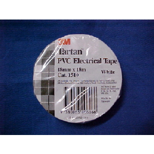 Electrical Tape 3M PVC 18mm x 18m White