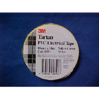 Electrical Tape 3M PVC 18mm x 18m Yellow/Green Stripe