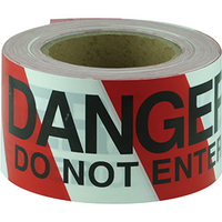 Tape Barricade DO NOT ENTER black on red/white 100m