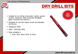 DTA Dry Diamond Drill Bit Tornado Series 8mm