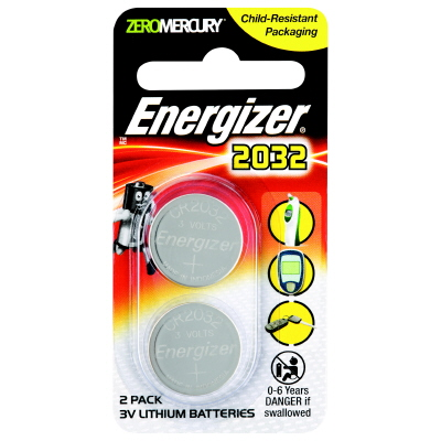 Battery Energizer Lithium Coin 3V 2032 Pk 2