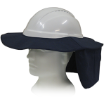 Hat Brim with Neck Flap - White