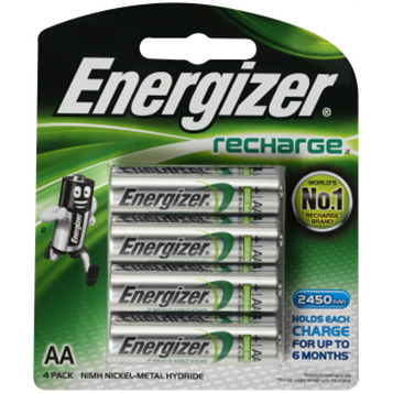 Battery Energizer Recharge NiMh                                                                       AA Pk 4