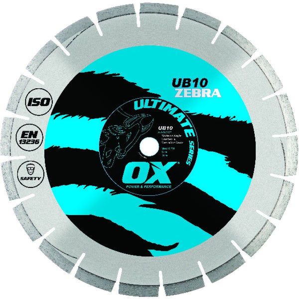 OX Diamond Blade UB10 16''/400mm Seg Con/Asp
