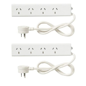 Powerboard 4 Outlet Twin Pack