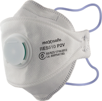 P2 Respirator Dust Mask 3 Panel Flat Fold with Valve Box of 20