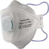 P2 Respirator Dust Mask 3 Panel Flat Fold with Valve 2 Pack