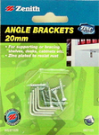Angle Bracket 20mm Zinc Plated Pk4