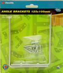 Angle Bracket 125x100mm Zinc Plated Pk2